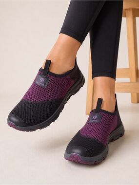 Salomon Slip-On Mesh Water Shoes in Black and Plum